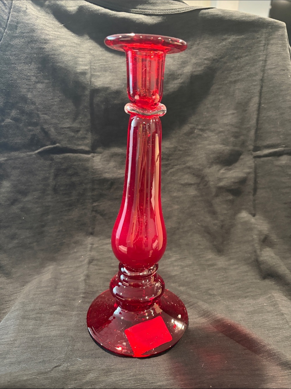 Lenox -American By Design- Red Glass Candle Holder